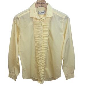 DIANE VON FURSTENBURG Pintuck Button Down Blouse